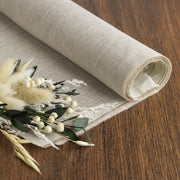 Natural Medium Weight Linen Fabric by the Yard - 100% French Natural - Width 52”- 106”