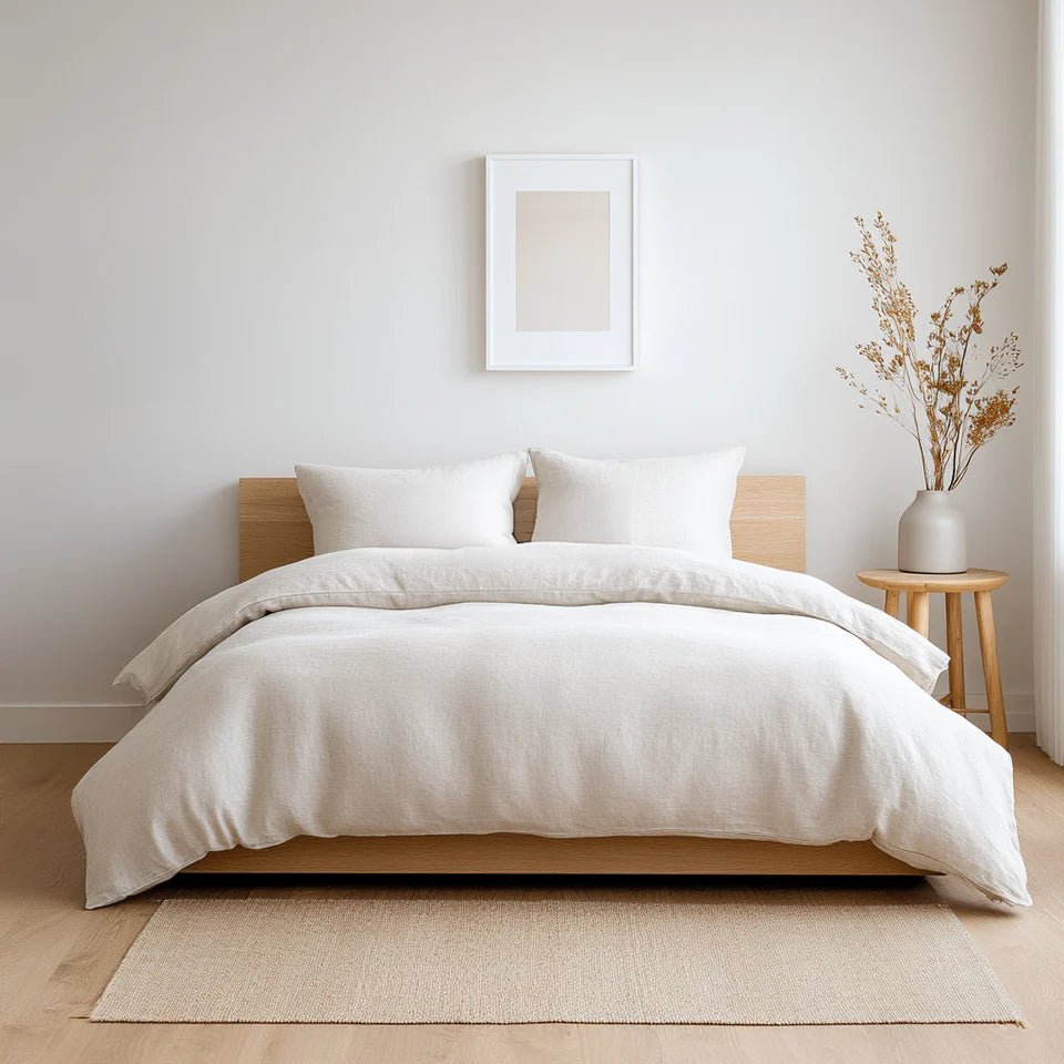 Off-White Fabric Bedding Example