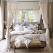 Off White Fabric Curtains Example
