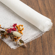 Off-White Linen Sheer Fabric by the Yard - 100% French Natural - Width 52”- 106”