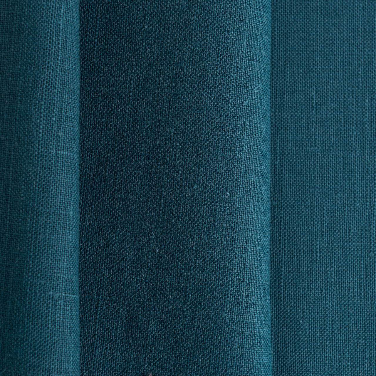Peacock Blue Linen Fabric by the Yard - 100% French Natural - Width 52”- 106”