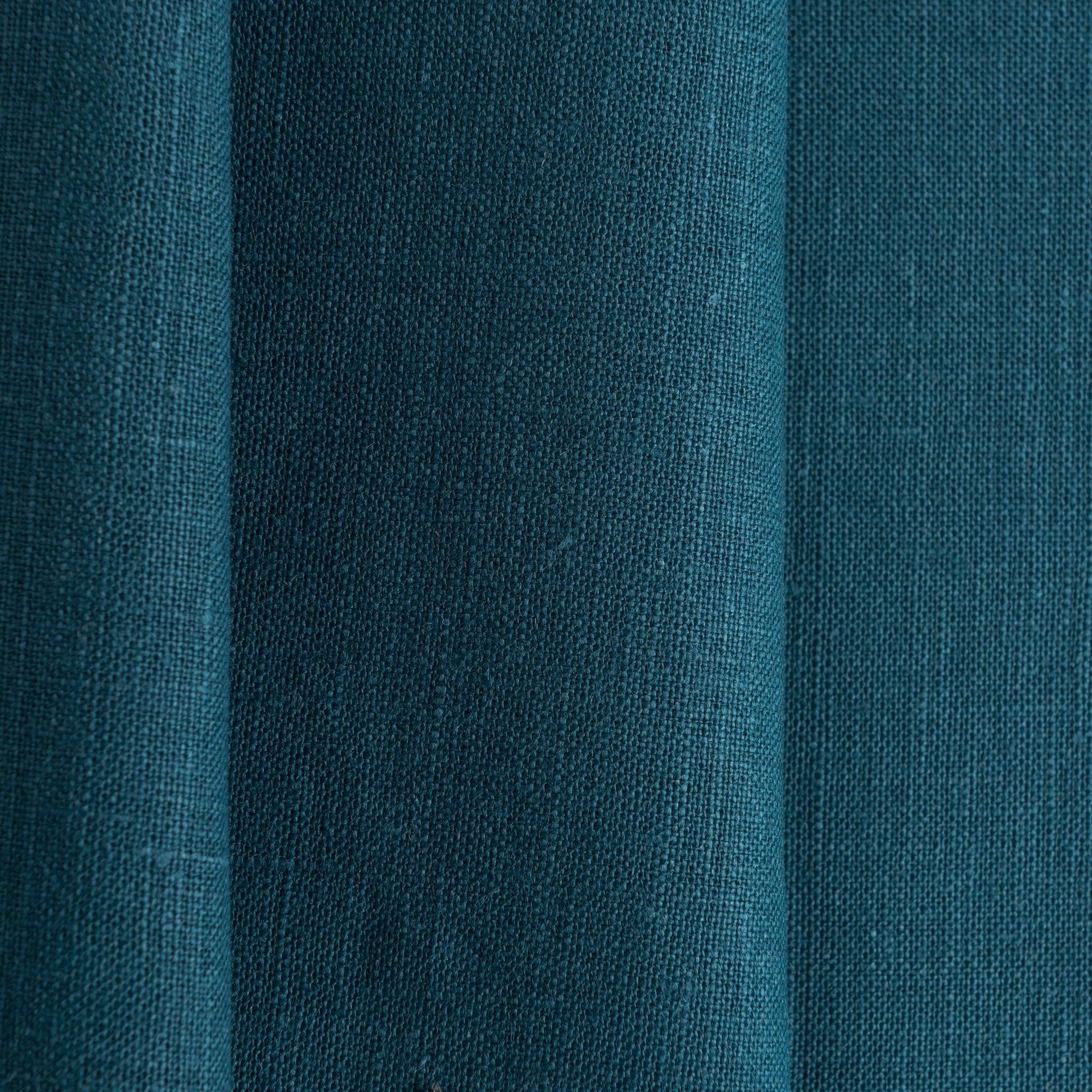 Peacock Blue Linen Fabric by the Yard - 100% French Natural - Width 52”- 106”