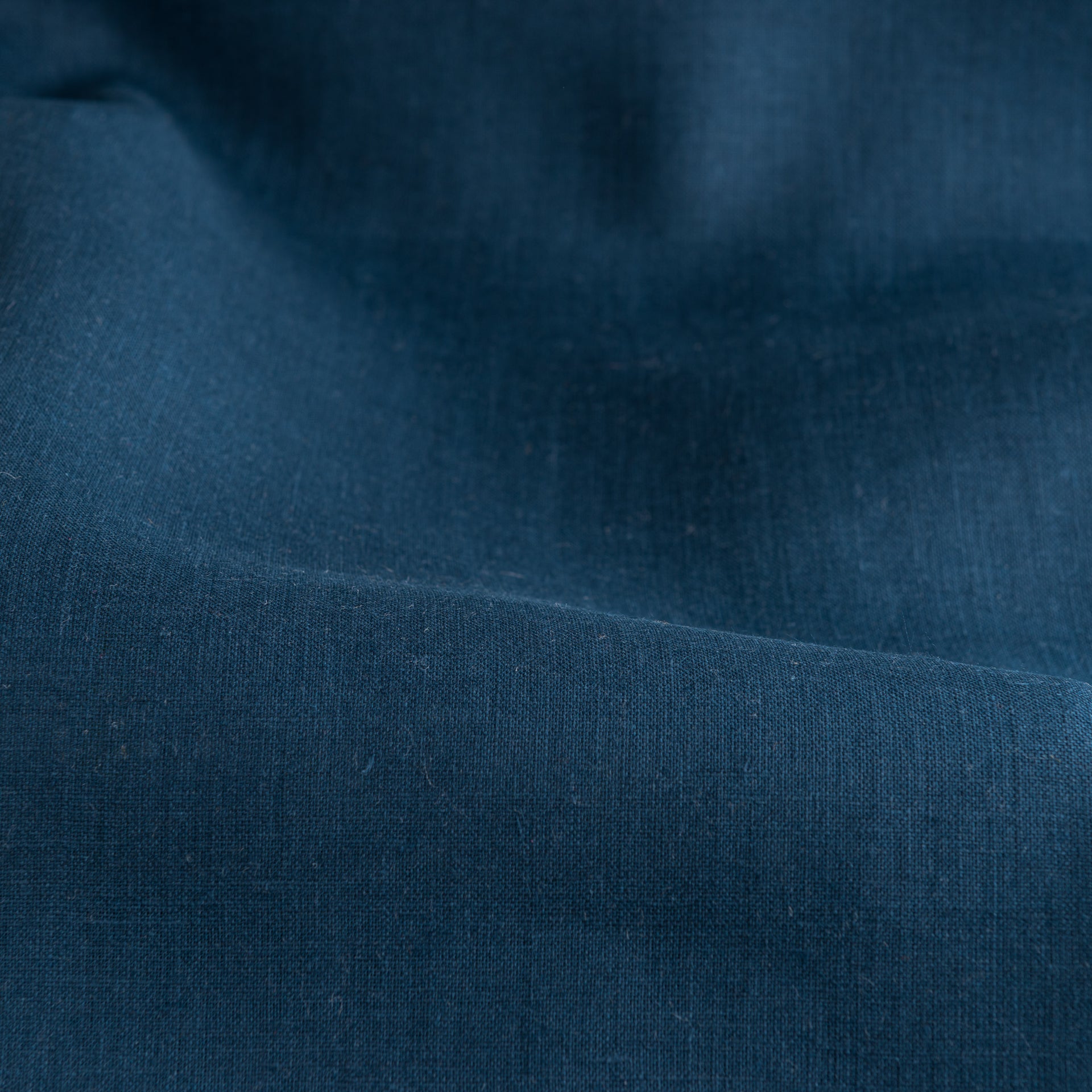 Royal Blue Linen Fabric by the Yard - 100% French Natural - Width 52”- 106”