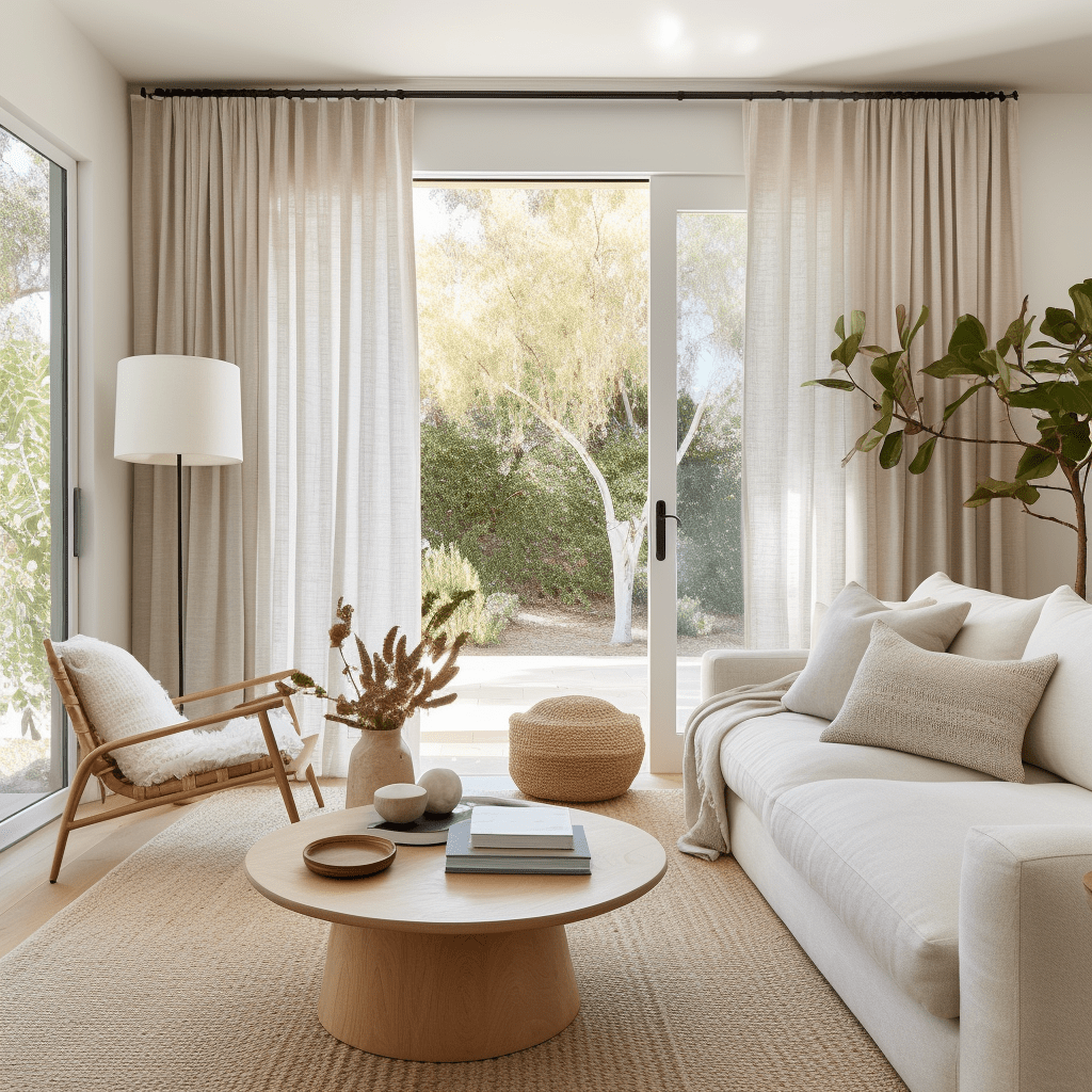 S-Fold Linen Curtains, color: Natural