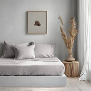 Stone Grey Fabric Bedding Example