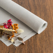 Stone Grey Linen Fabric by the Yard - 100% French Natural - Width 52”- 106”