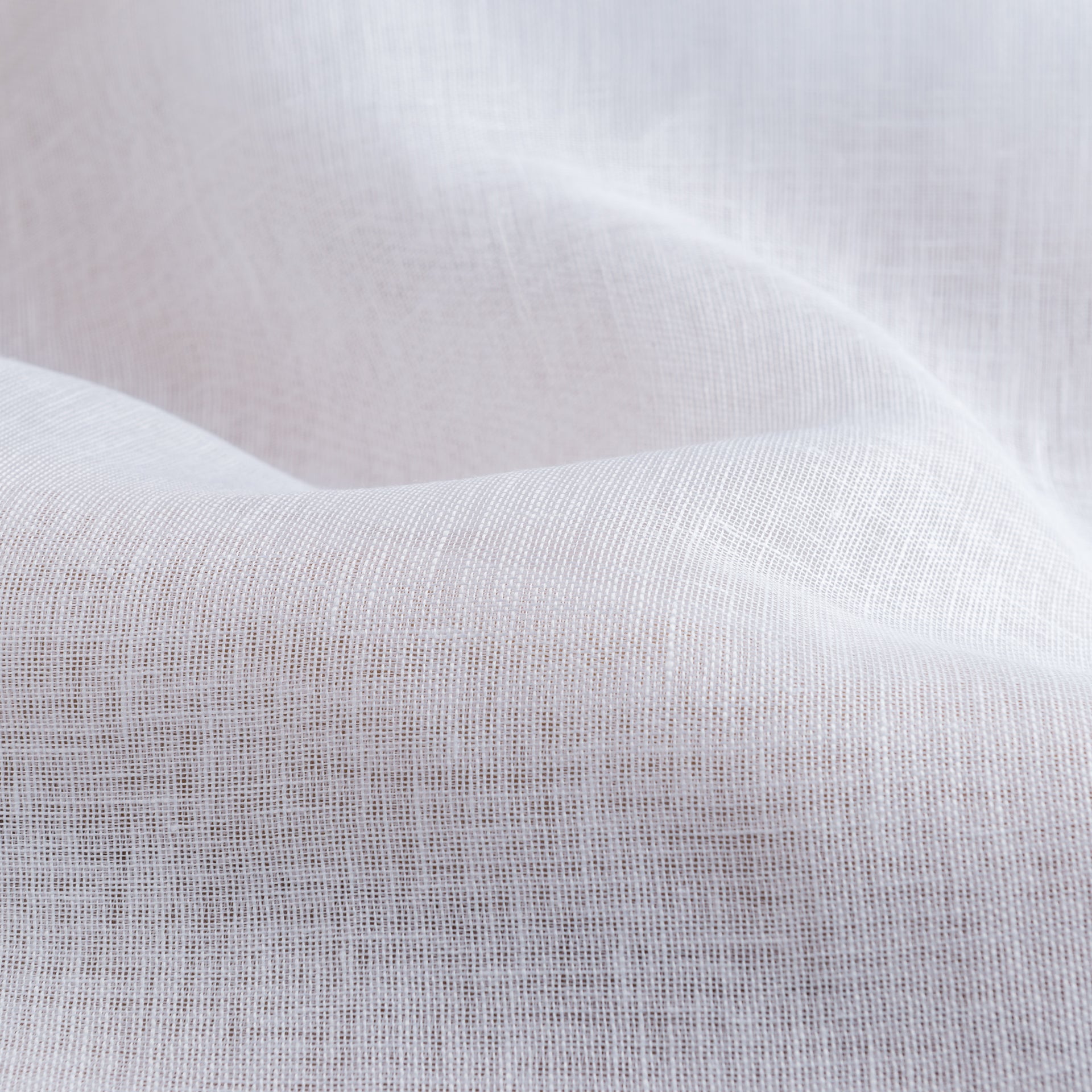White Linen Sheer Fabric by the Yard - 100% French Natural - Width 52”- 106”