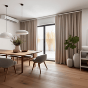 Blackout Linen Curtains, Color: Natural