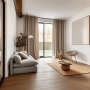 Linen Blackout Curtains, Color: Natural