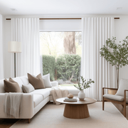 Blackout Linen Curtains, Color: White