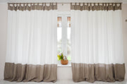 Color Block Linen Curtains
