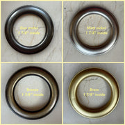 Grommets Color: Gun Metal/Metal, Grommets Color: Grommets Color: Bronze, Grommets Color: Brass