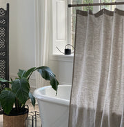 Linen Shower Curtains, Color:Natural