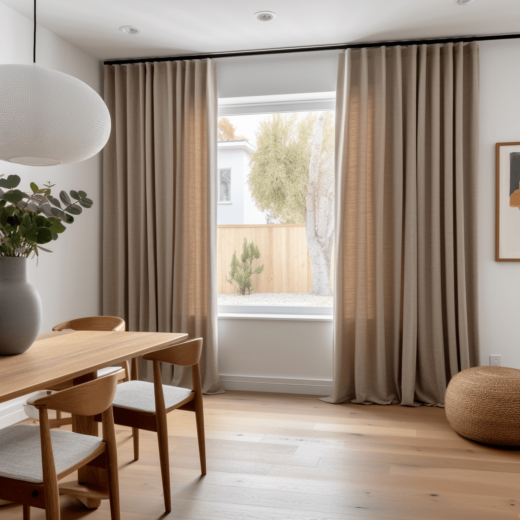Blackout Linen Curtain, Color: Natural