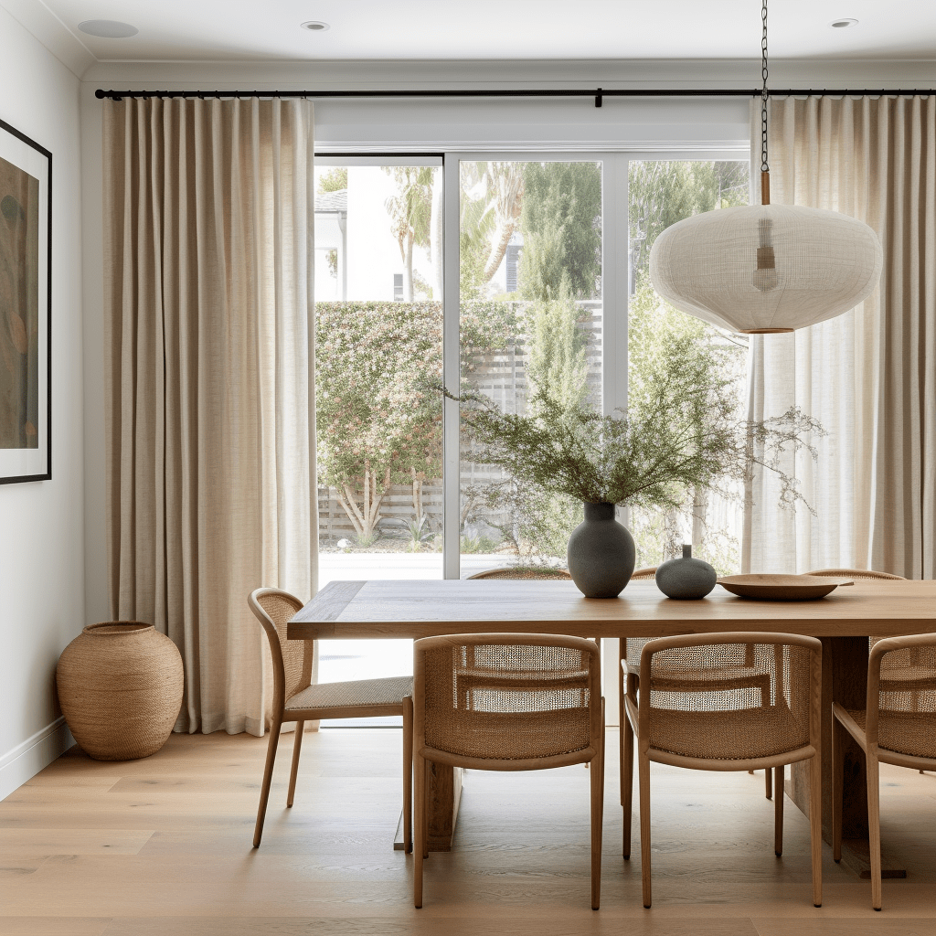 S-fold Linen Curtain, Color: Natural
