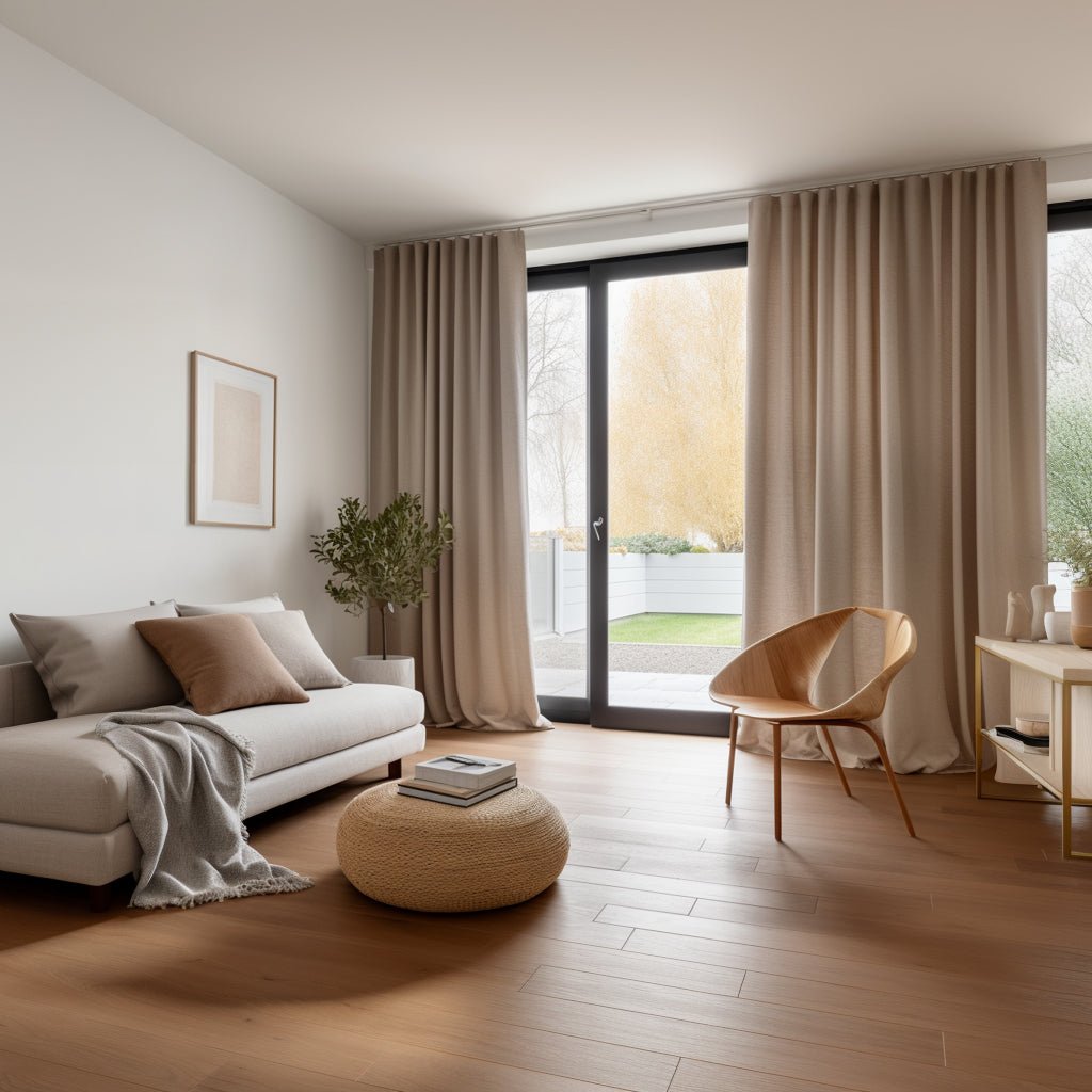 Blackout Linen Curtains, Color: Natural