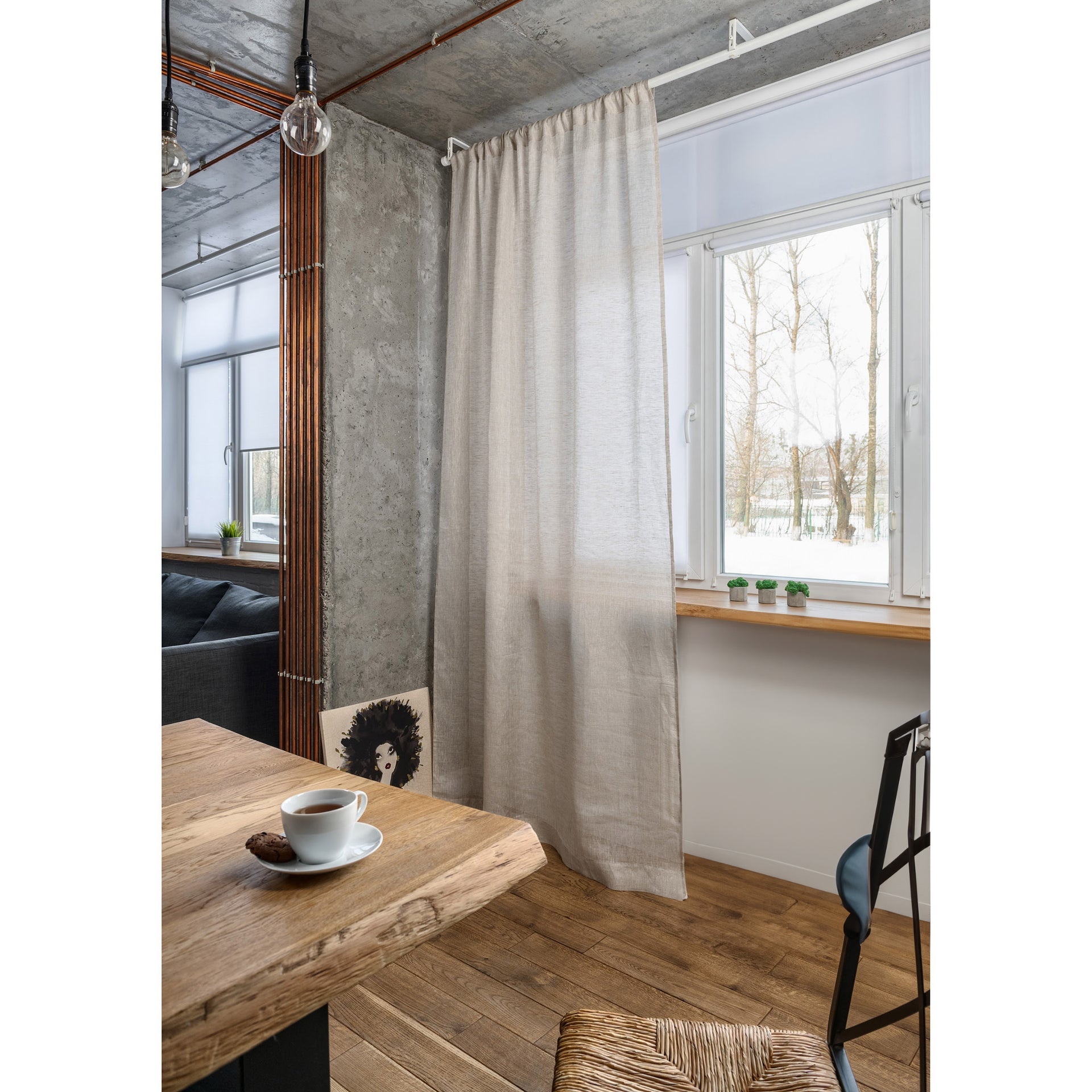 Sheer Curtain in Natural