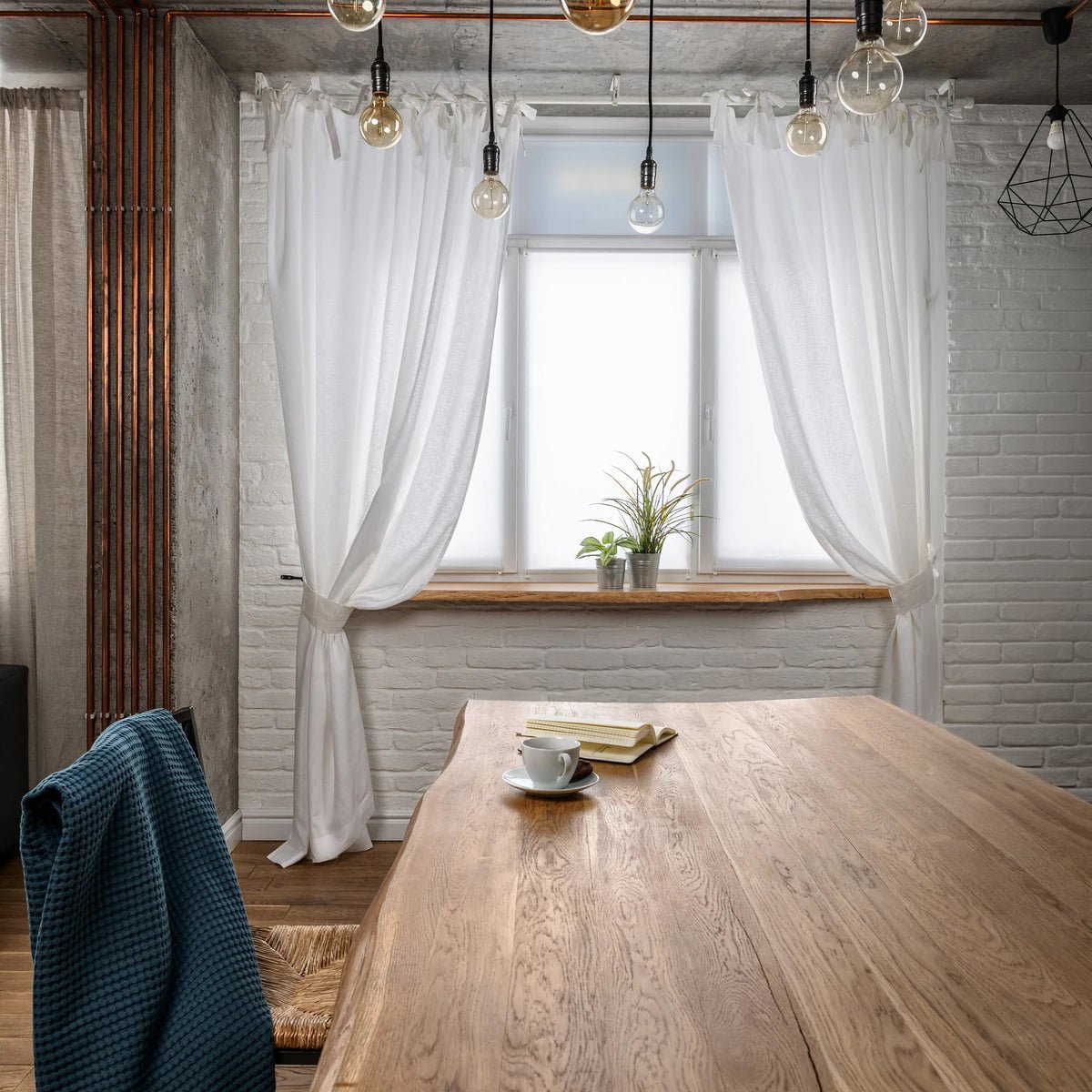 White Linen Curtains