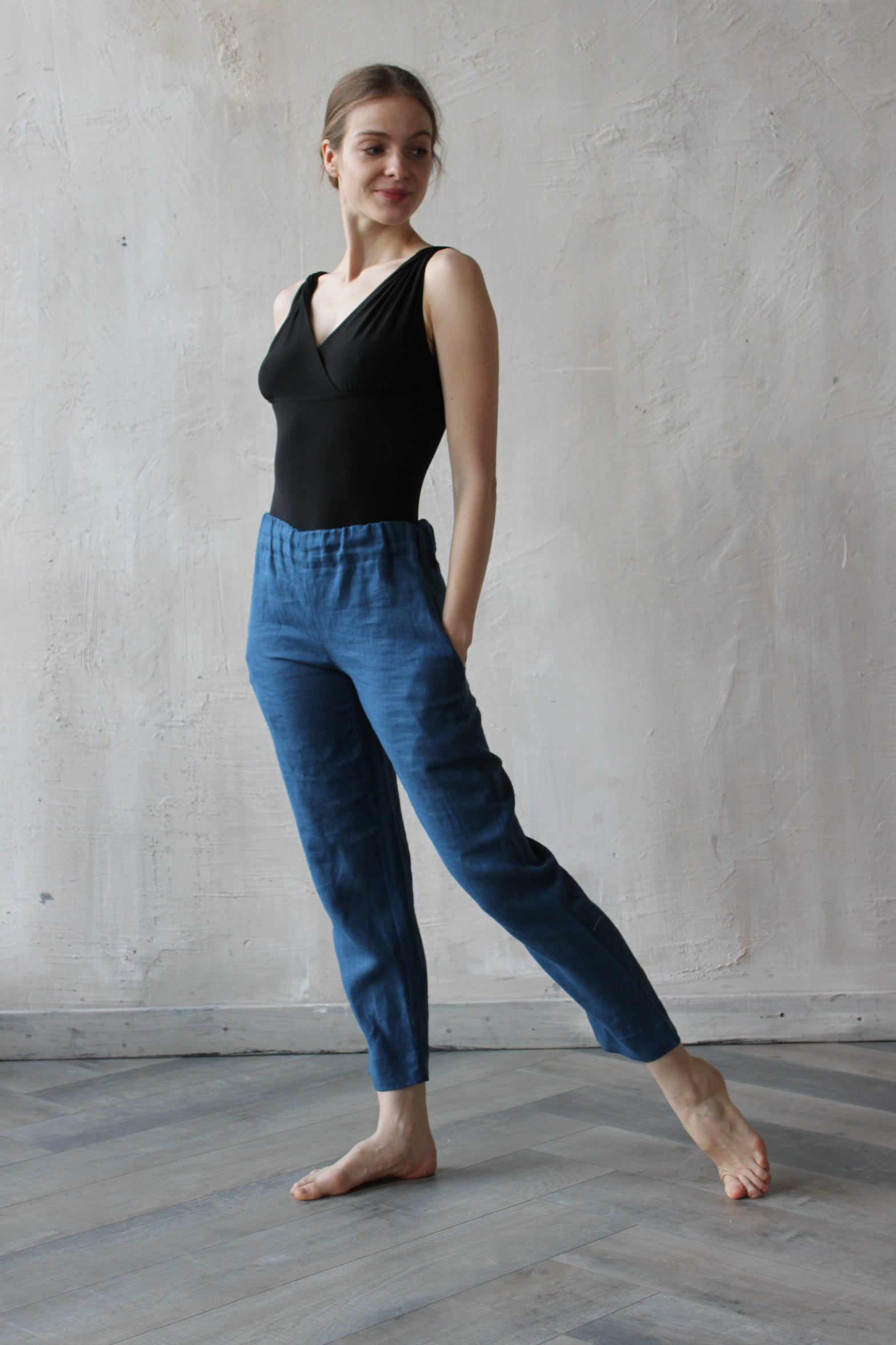 Linen High Waisted Pants