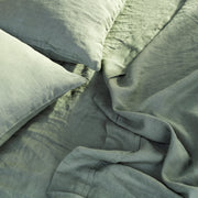 Green Linen Pillowcase