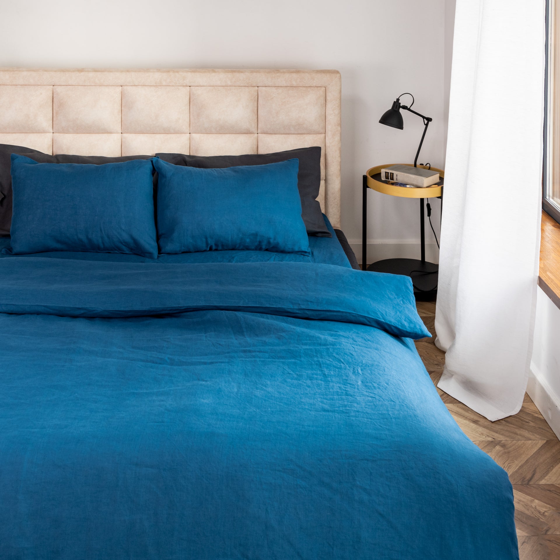 Blue Linen Bedding