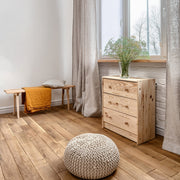Unlined Curtain in Natural Color