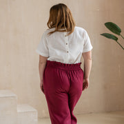 High-Waisted Linen Pants