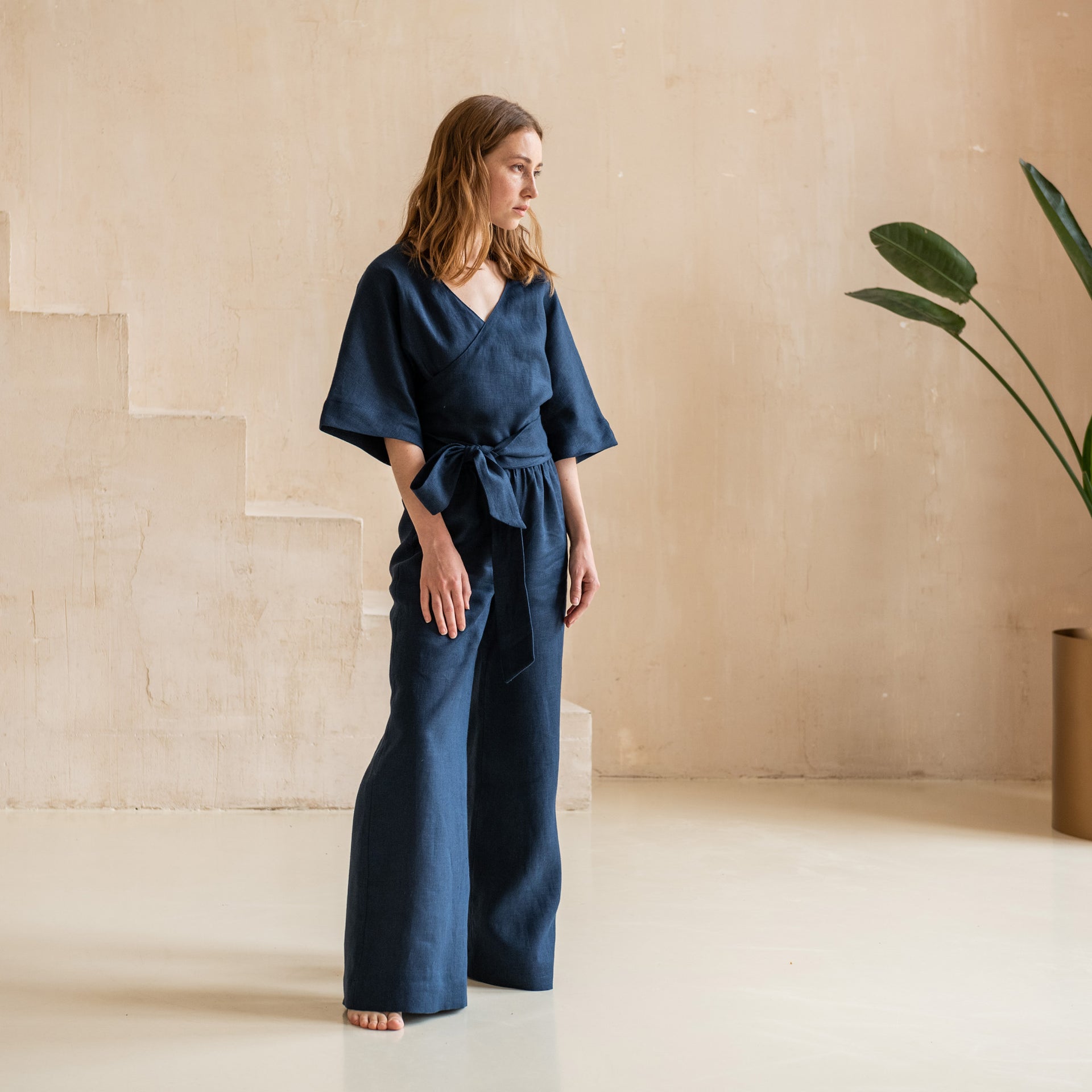 Kimono Linen Pants 