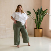 High Rise Linen Wide-Leg Pants