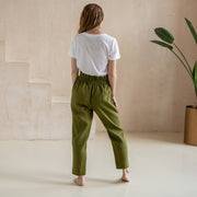 High-Waisted Linen Pants