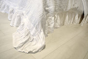 Ruffled Linen Duvet Cover