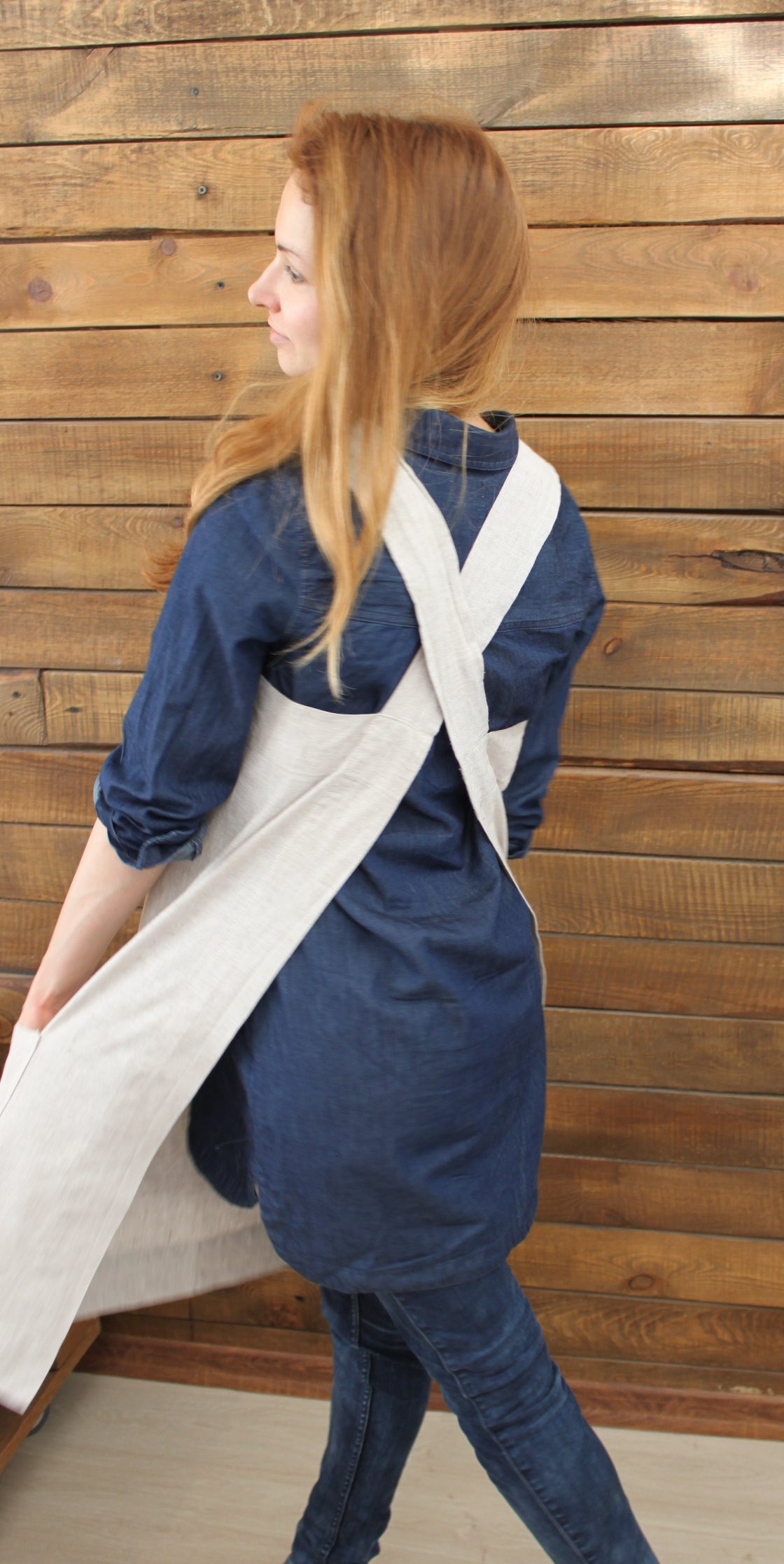 Linen No-Tie Cross Back