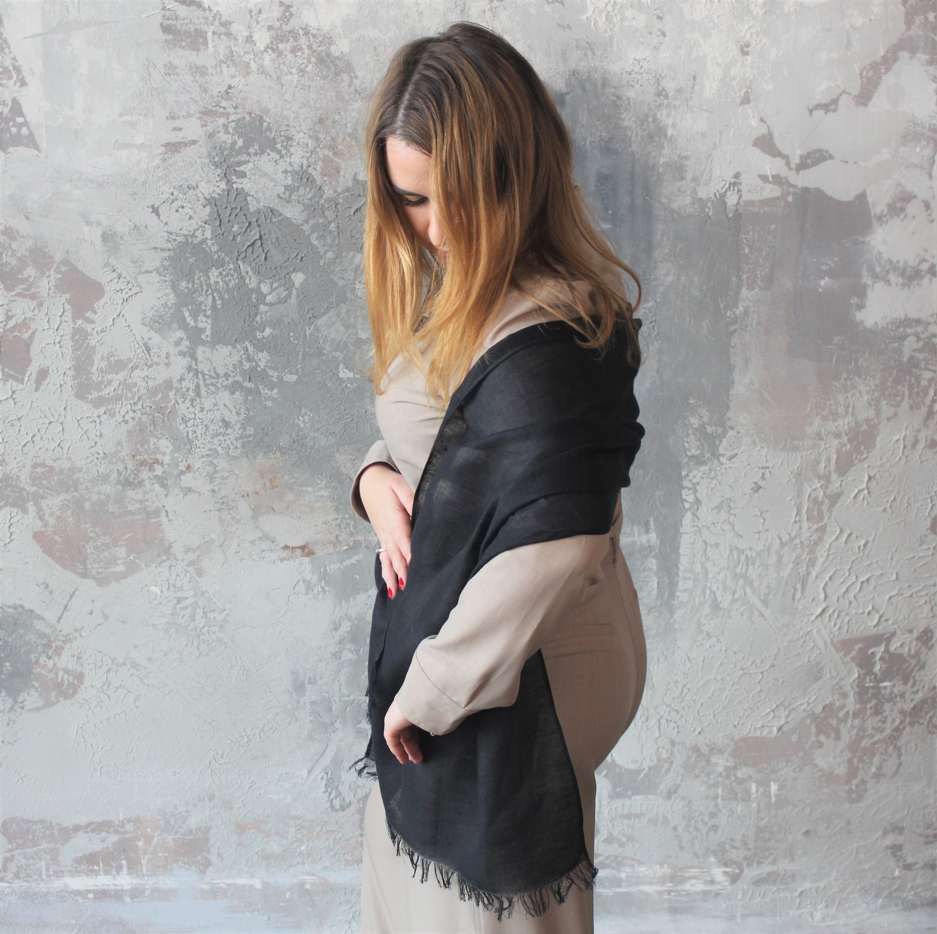 Flax Linen Scarf Wrap Shawl