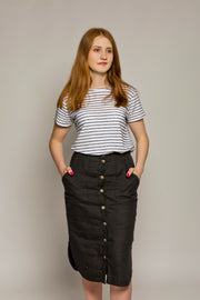 Linen Pencil Skirt 