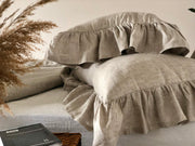 Linen Duvet Set Ruffled