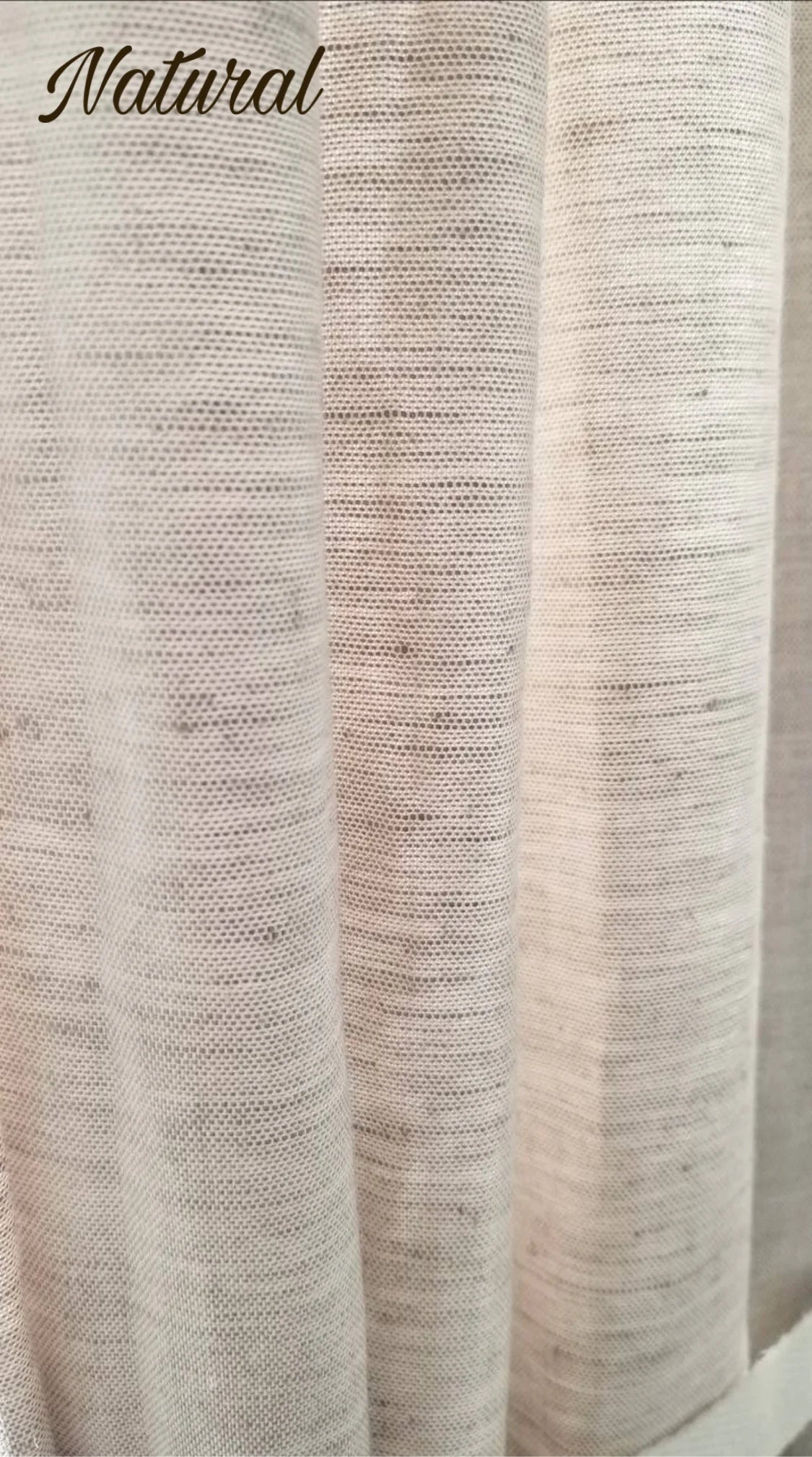 Double Pinc Pleat Sheer, Color:Natural