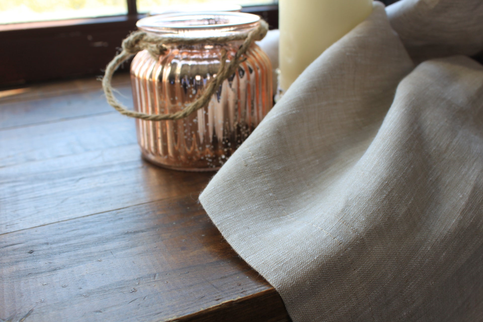Unlined Curtain in Natural Color