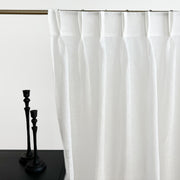 Double Pinch Pleat Sheer Curtain, Color: Off-White