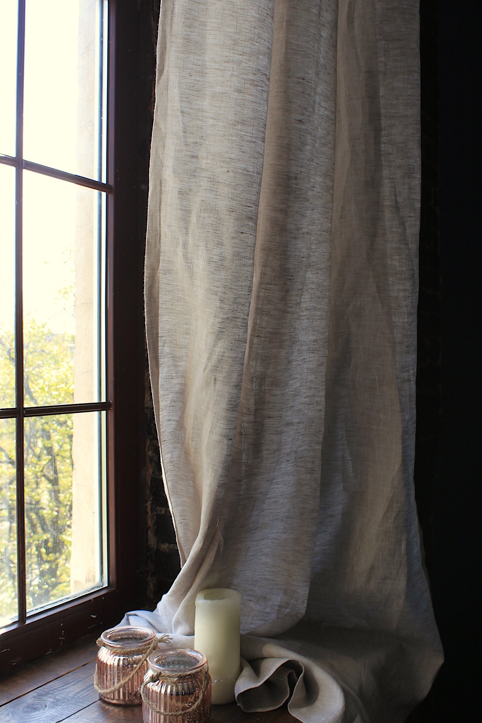 Unlined Curtain in Natural Color