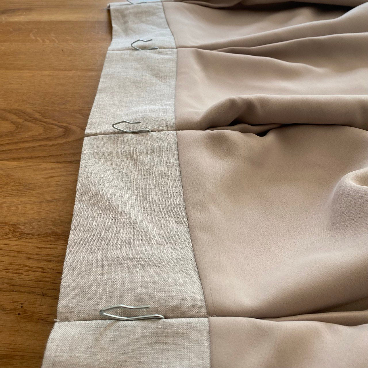 To be used with drapery pins