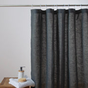 Linen Shower Curtains Color:Charcoal