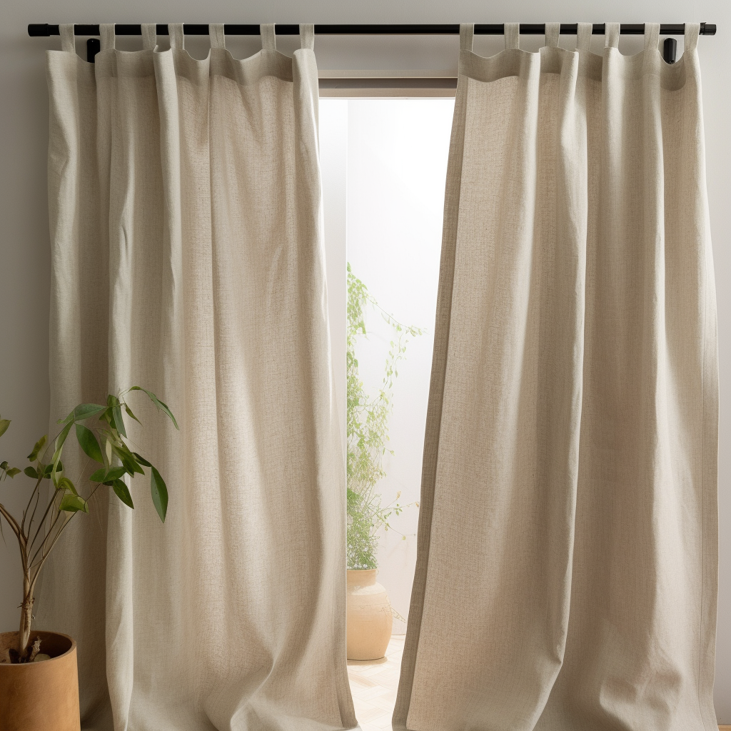 Linen Curtains, Color Natural