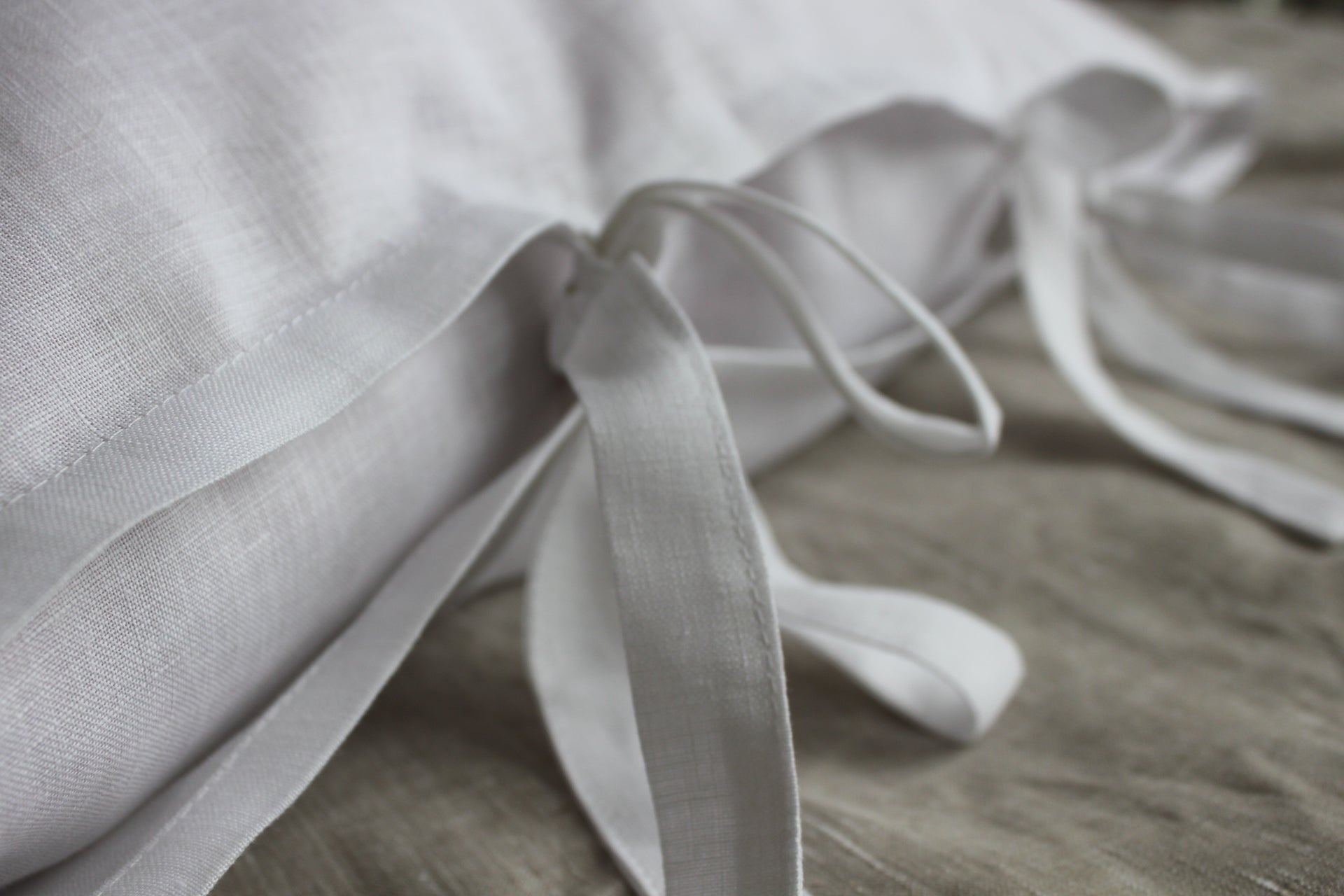 Linen Pillow Sham with Ties
