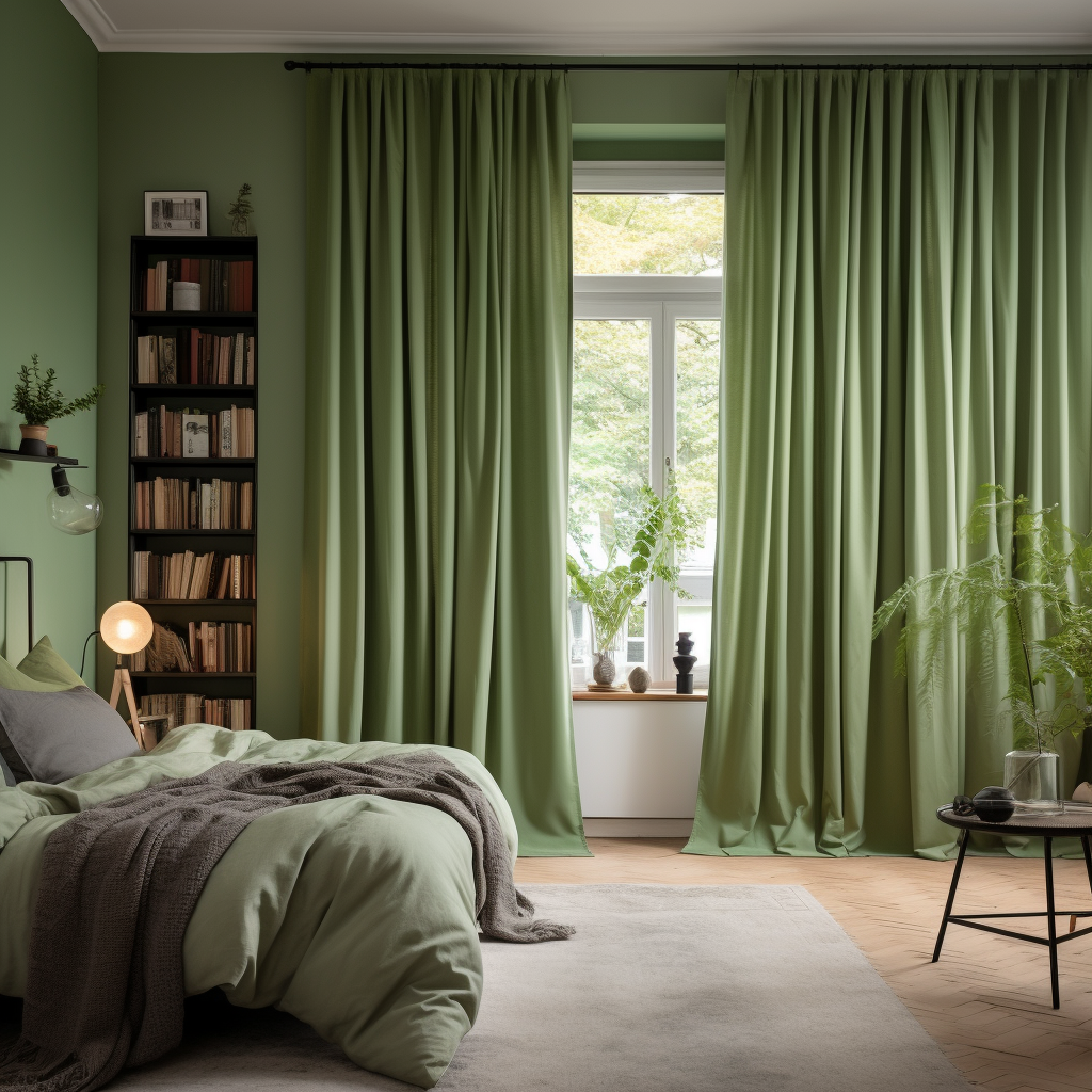 Green Linen Curtains