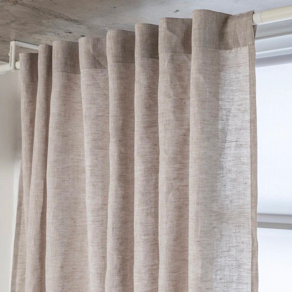 Heading of Unlined Natural Color Curtains