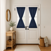 Royal Blue Half French Door Curtains