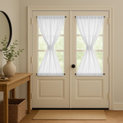 White Half French Door Curtains
