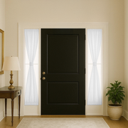 White sidelight curtains