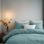 Aquamarine Linen Duvet Cover