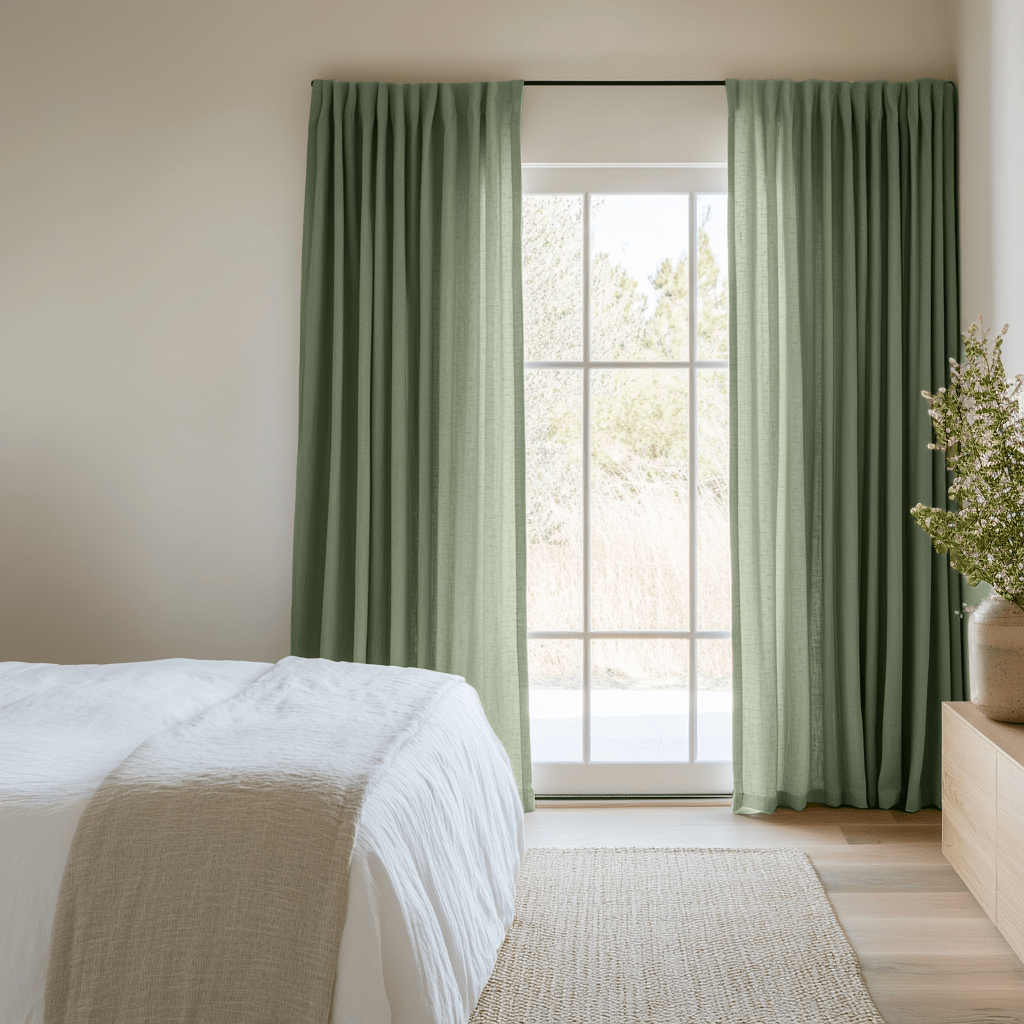 3H Linen Bedroom Curtains - Thumbnail 3